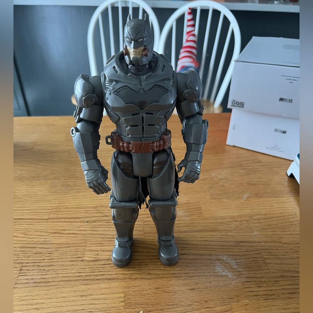 Armored Batman Action Figure in Gray with Brown Belt